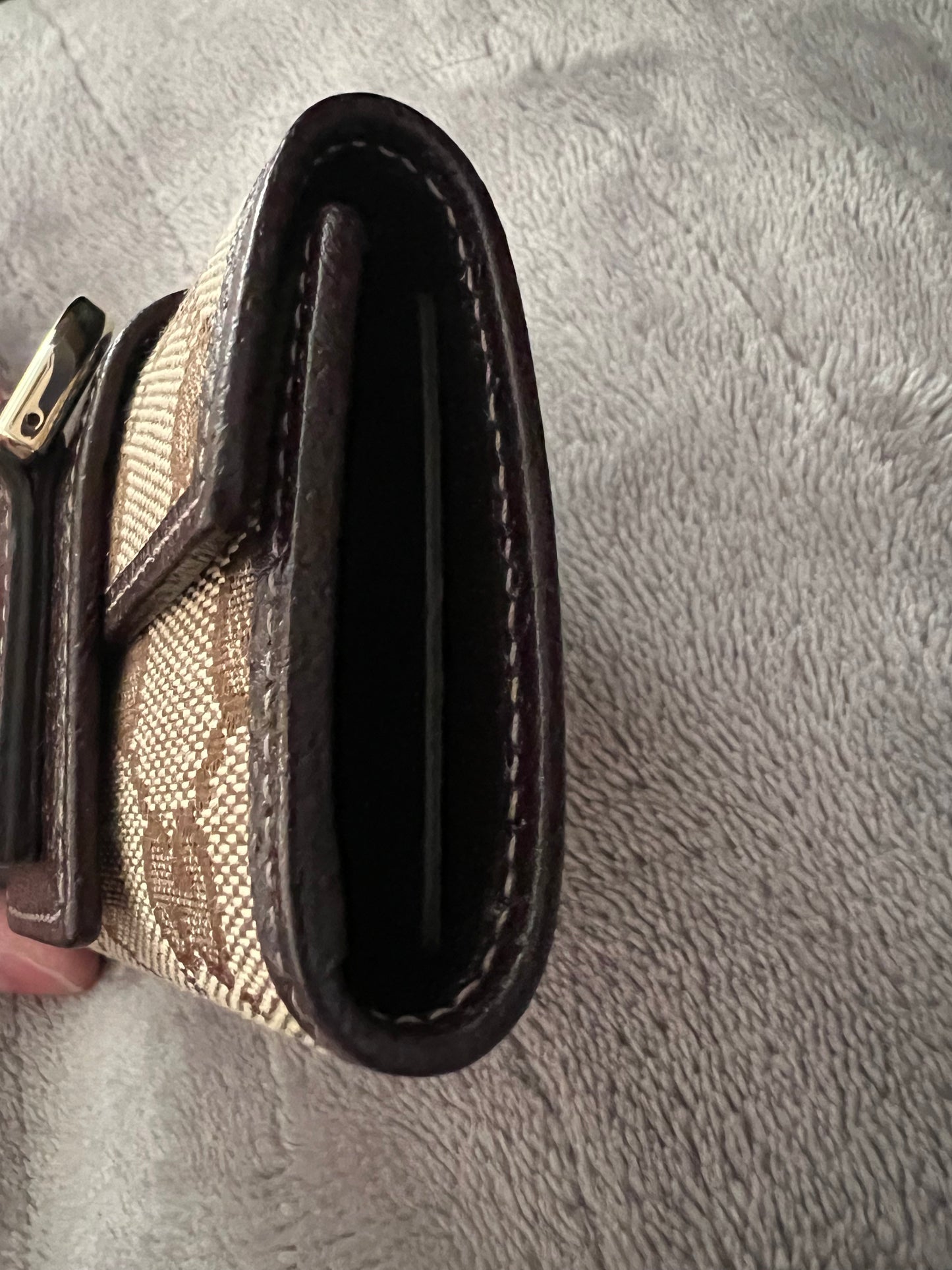 Gucci Monogram Canvas & Leather Key Holder