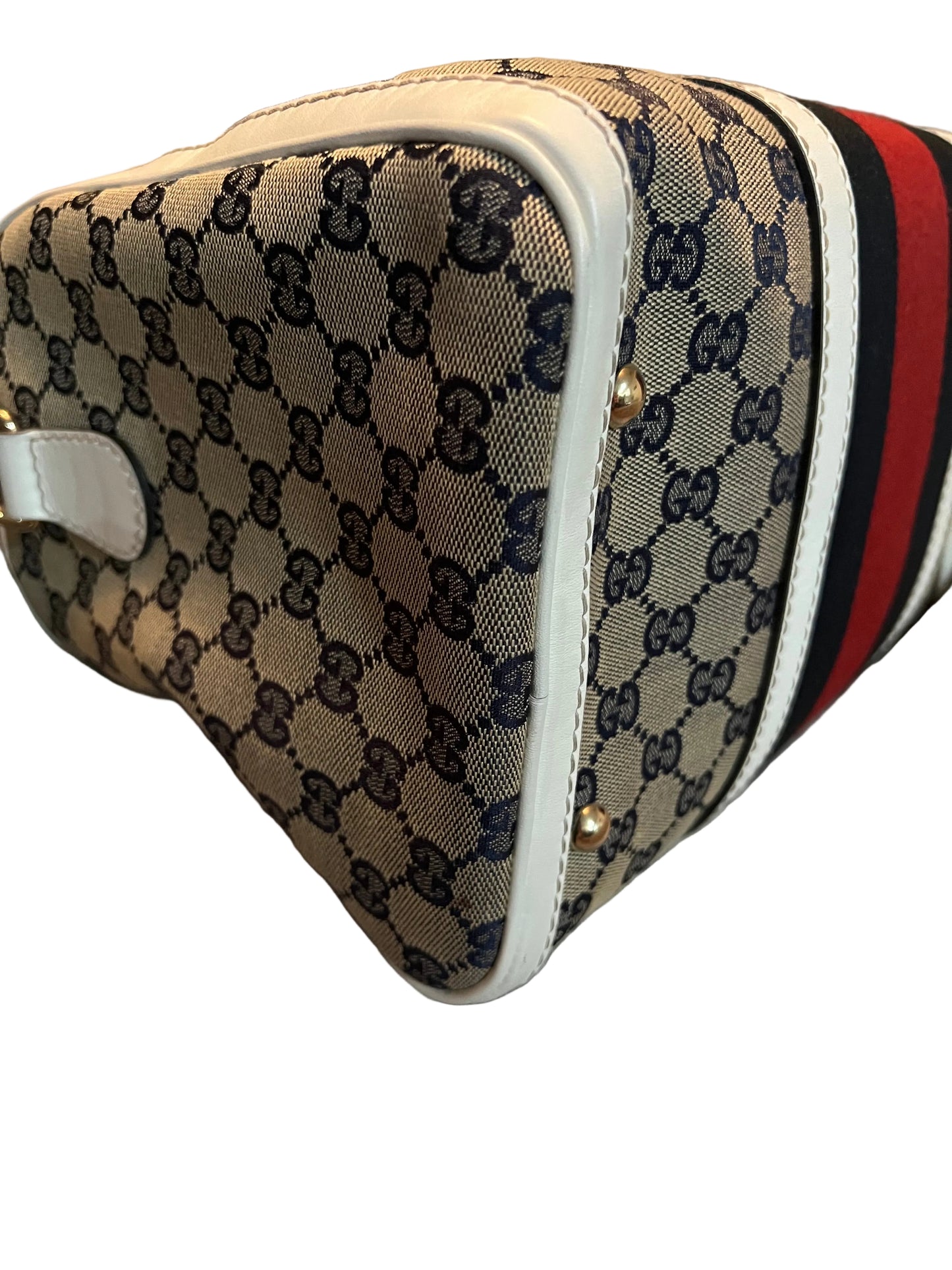 Gucci Medium Web Boston Bag