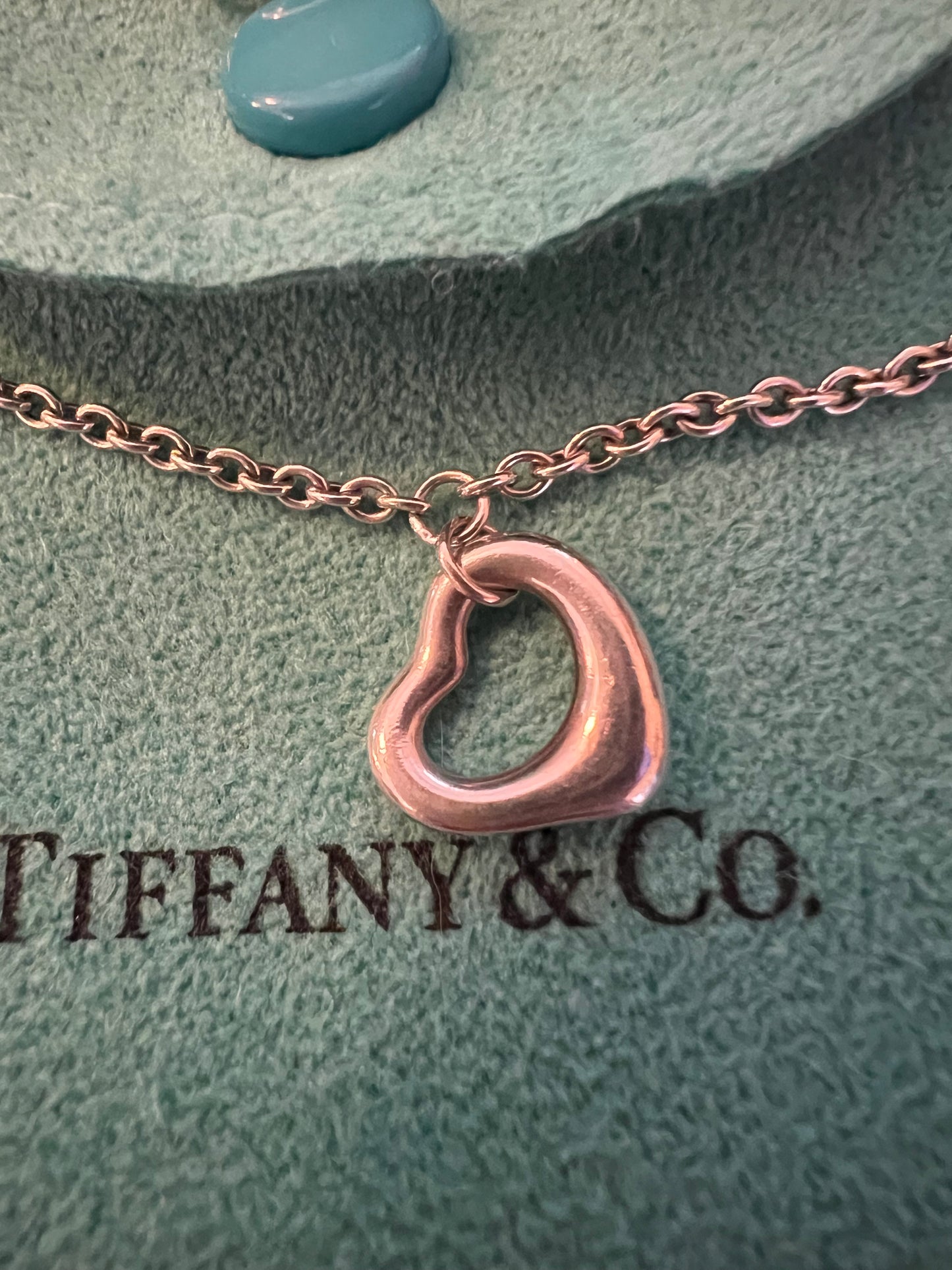 Tiffany & Co Elsa Peretti Sterling Open Heart Bracelet