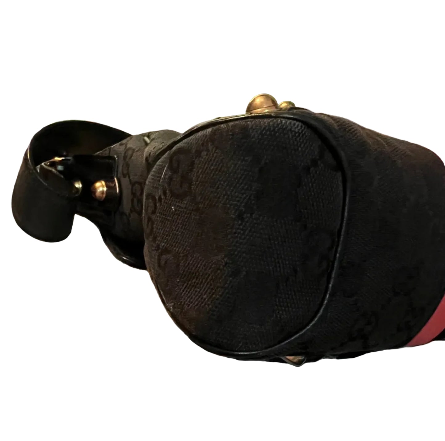 Gucci Black & Pink Web Horsebit Bag - Tom Ford Era