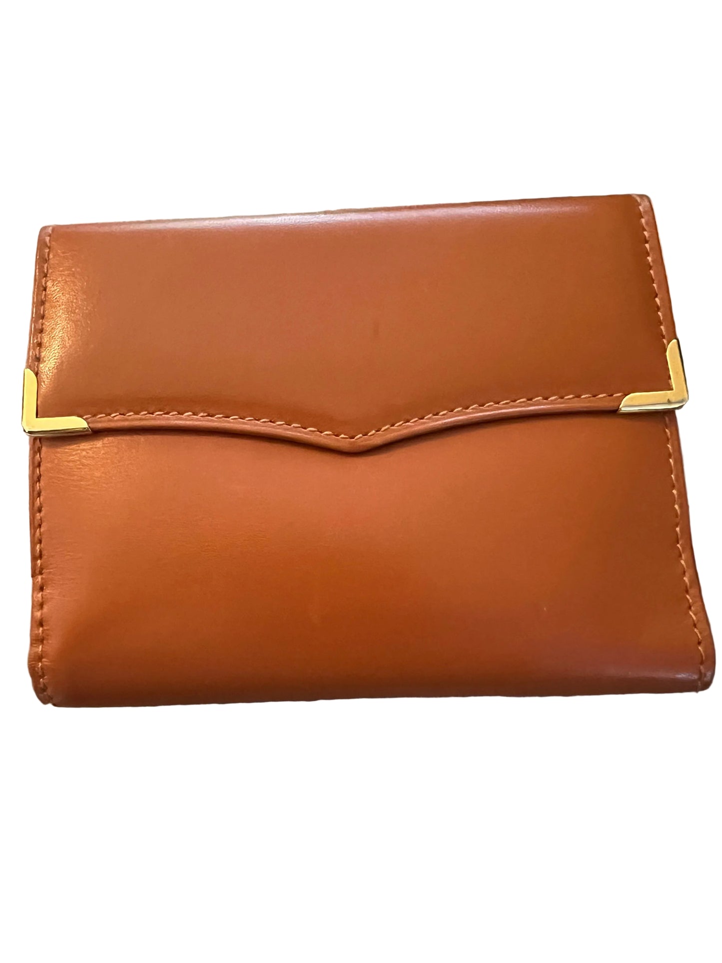 Gucci Vintage Brown Double G Leather Compact Wallet