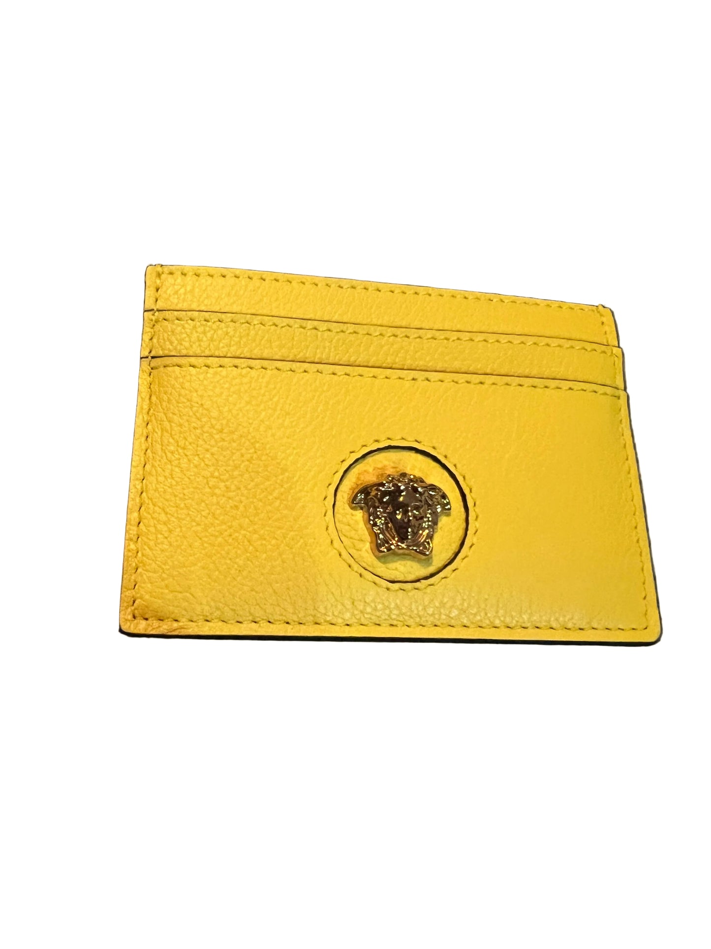 Versace Yellow Leather Card Holder