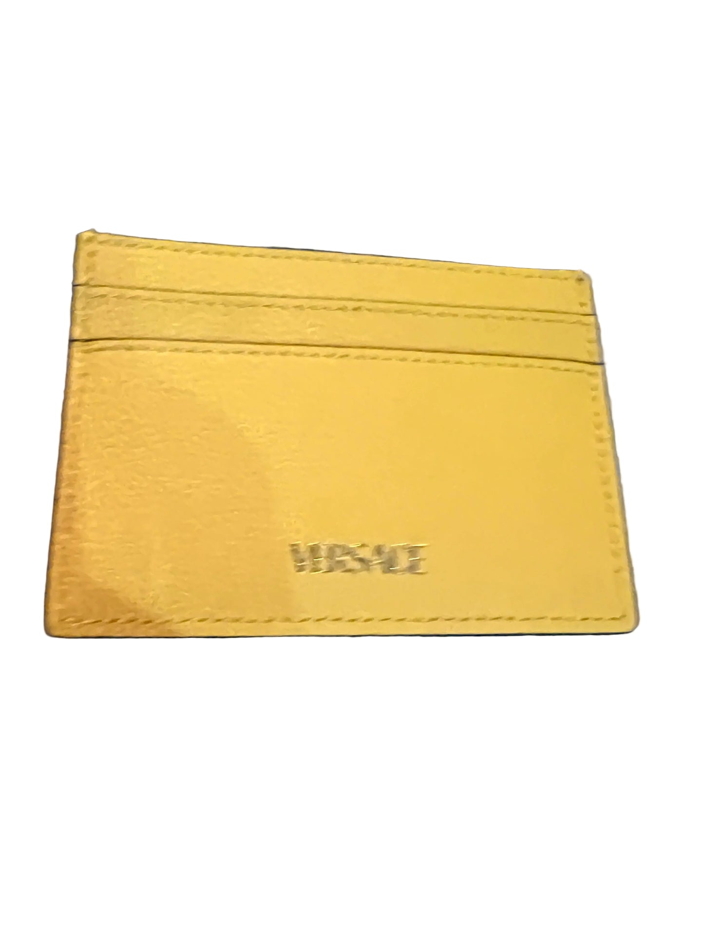 Versace Yellow Leather Card Holder