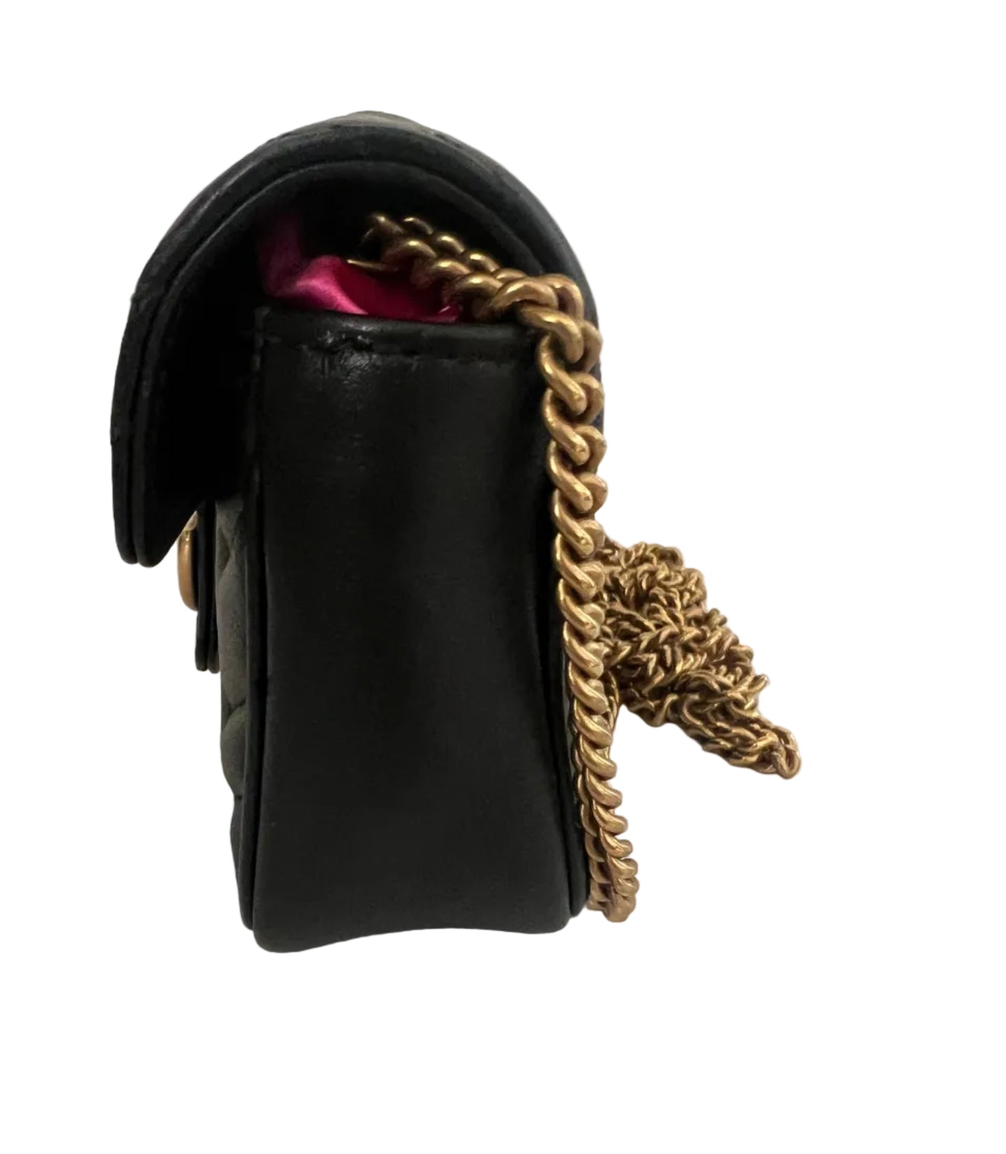 Gucci Black Leather Super Mini Crossbody