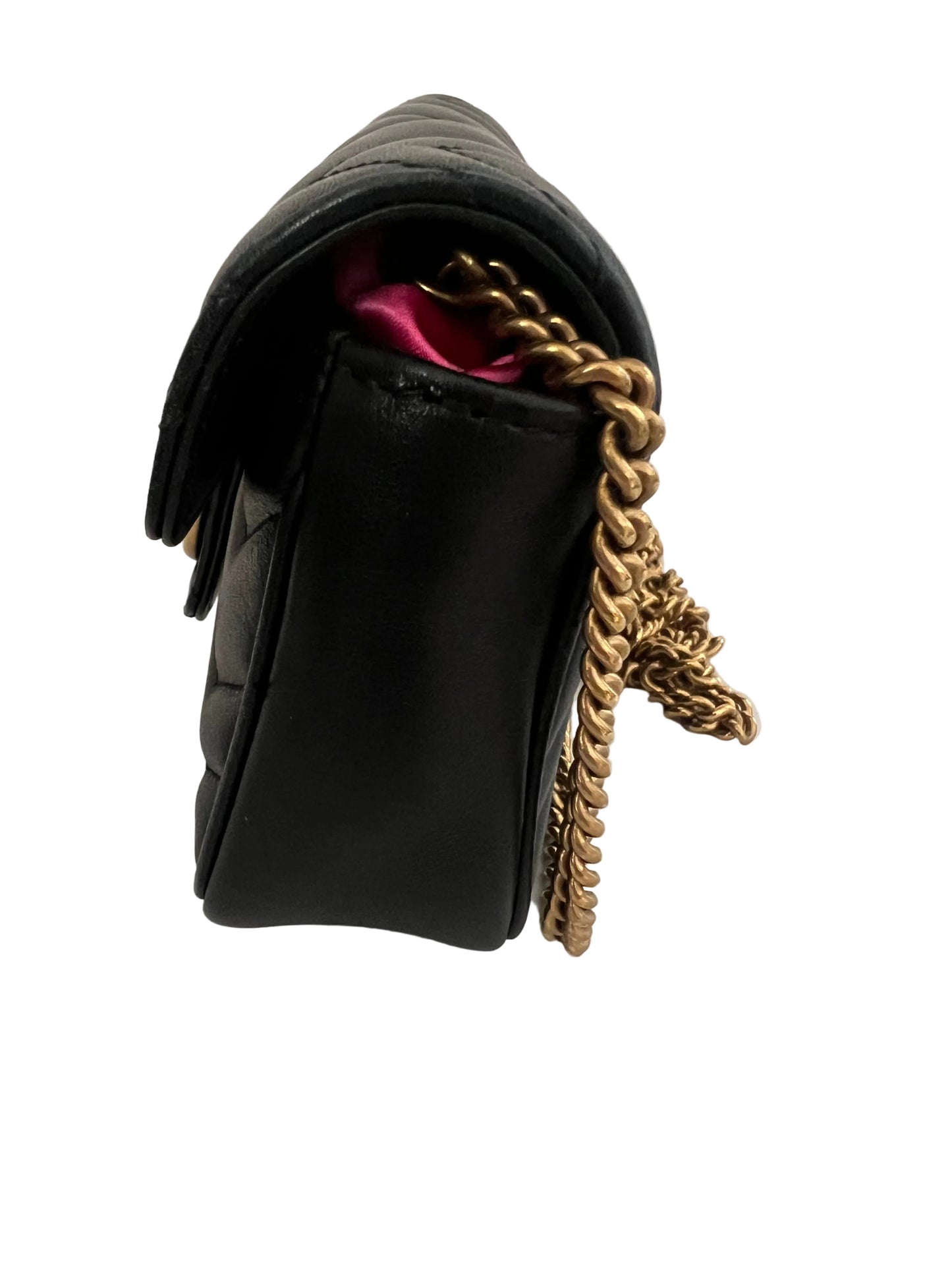 Gucci Black Leather Super Mini Crossbody
