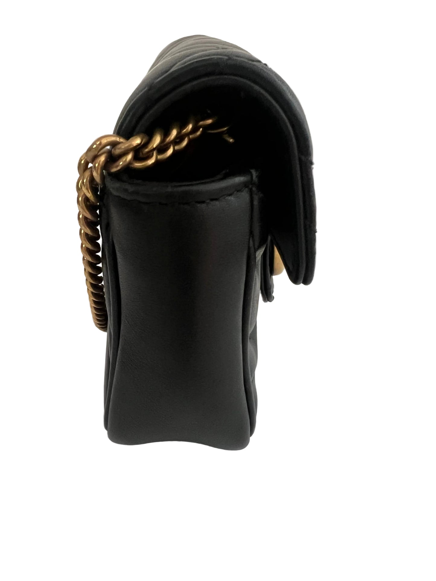 Gucci Black Leather Super Mini Crossbody