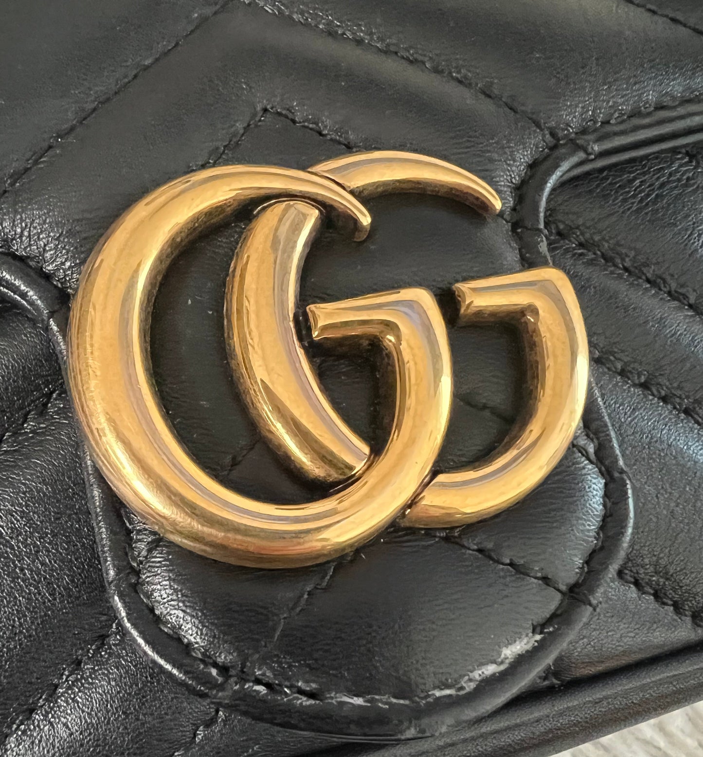 Gucci Black Leather Super Mini Crossbody