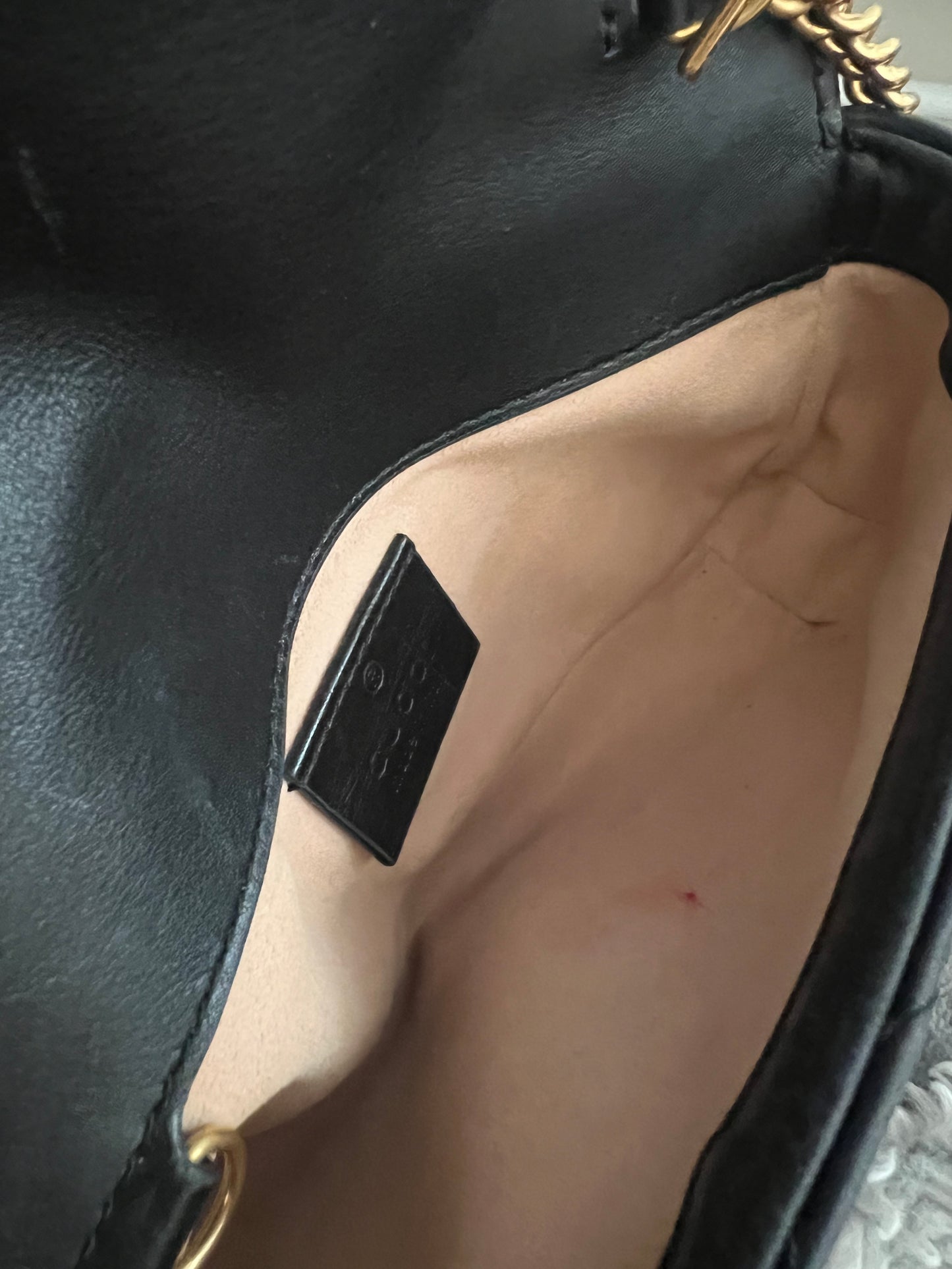 Gucci Black Leather Super Mini Crossbody