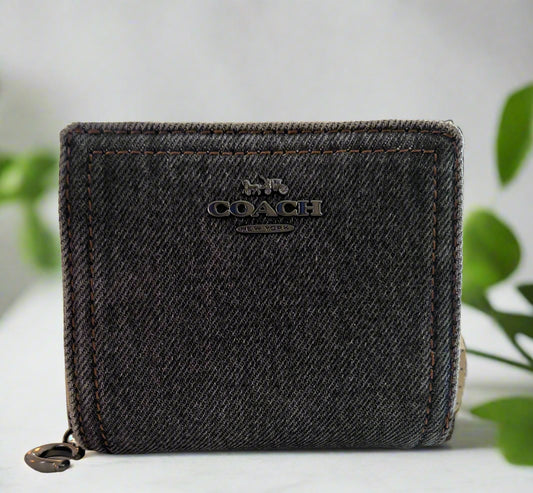Coach Black Denim Wallet