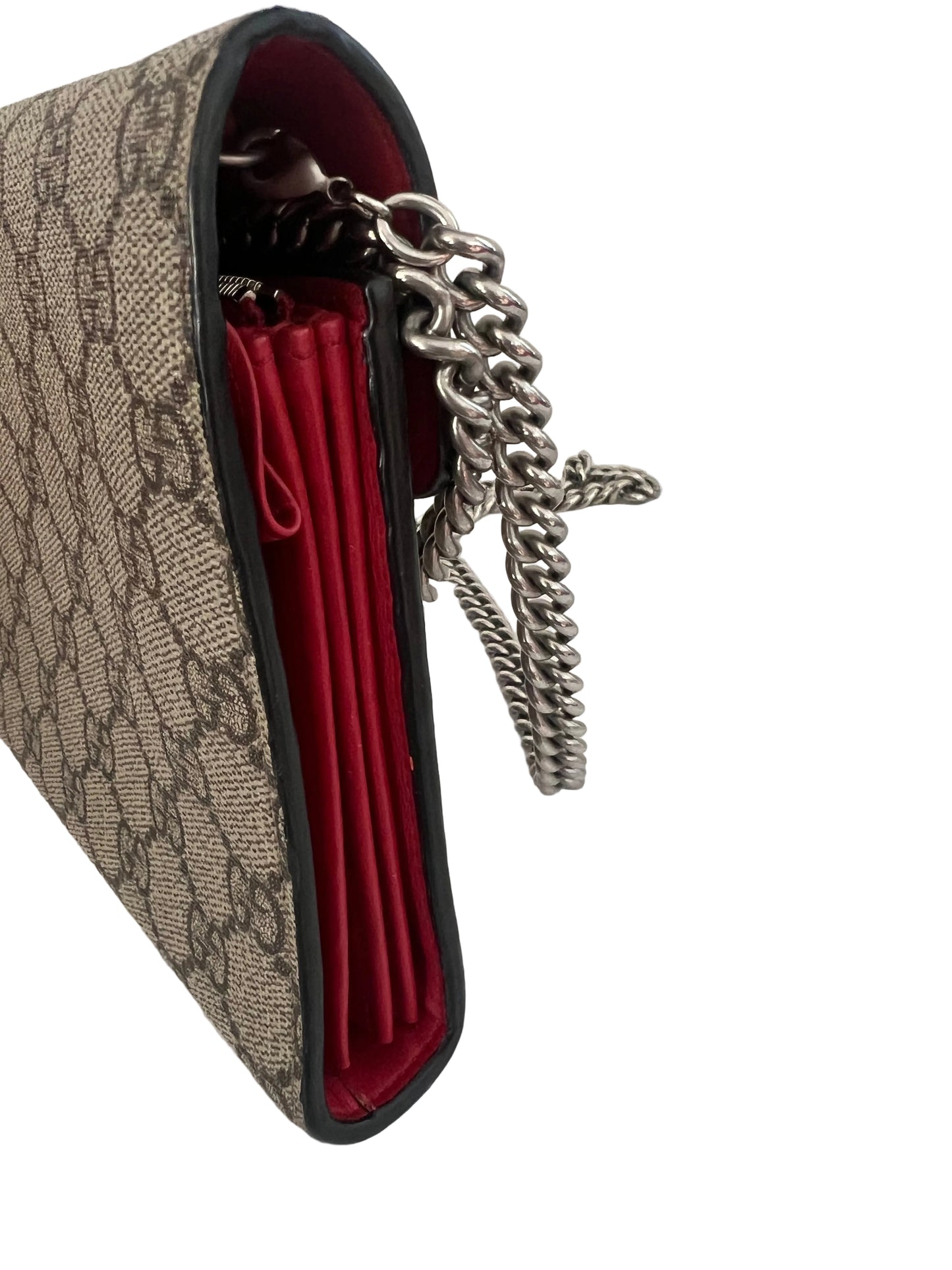 Gucci Monogram Canvas Dionysus Wallet on Chain