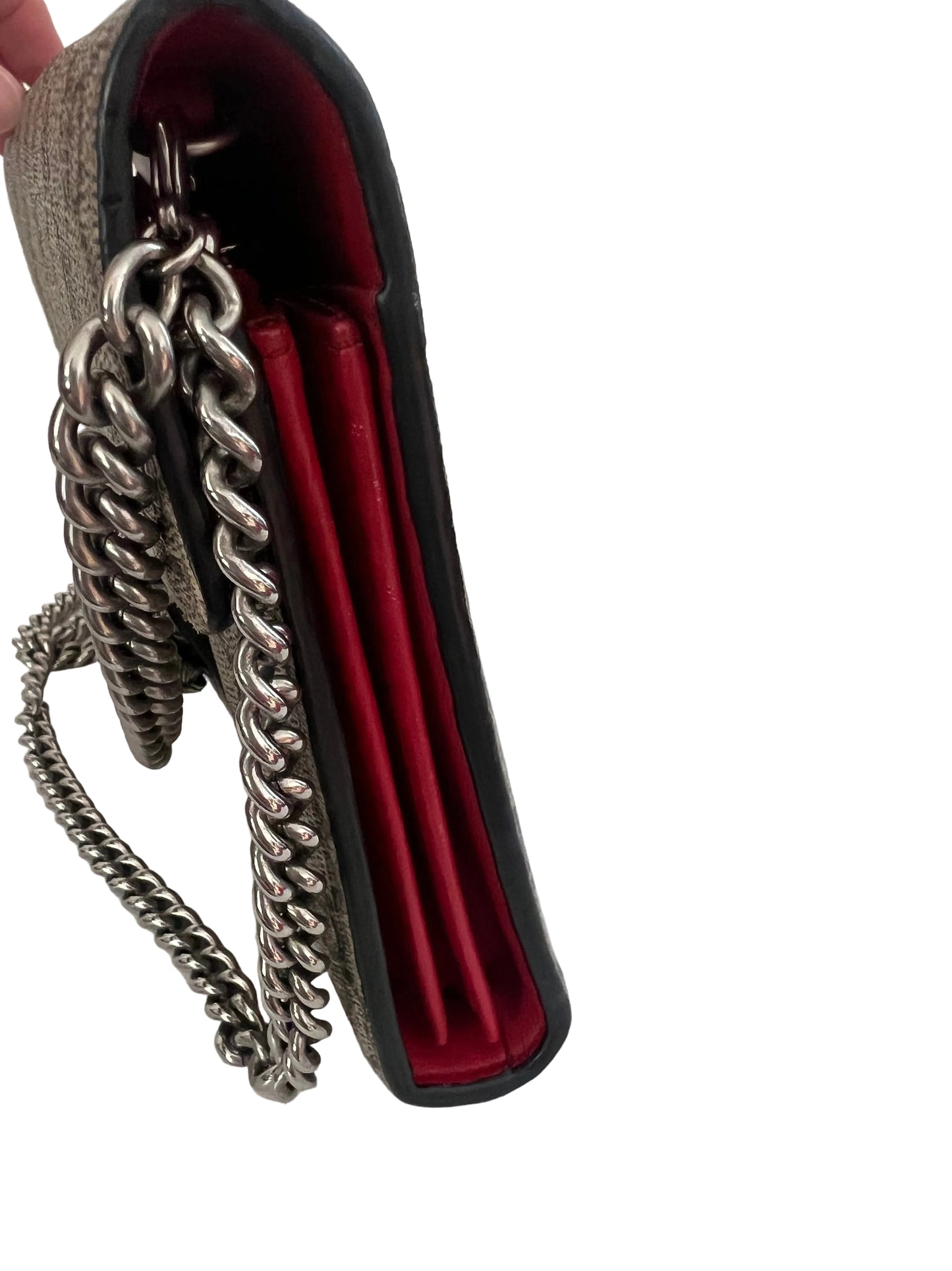 Gucci Monogram Canvas Dionysus Wallet on Chain
