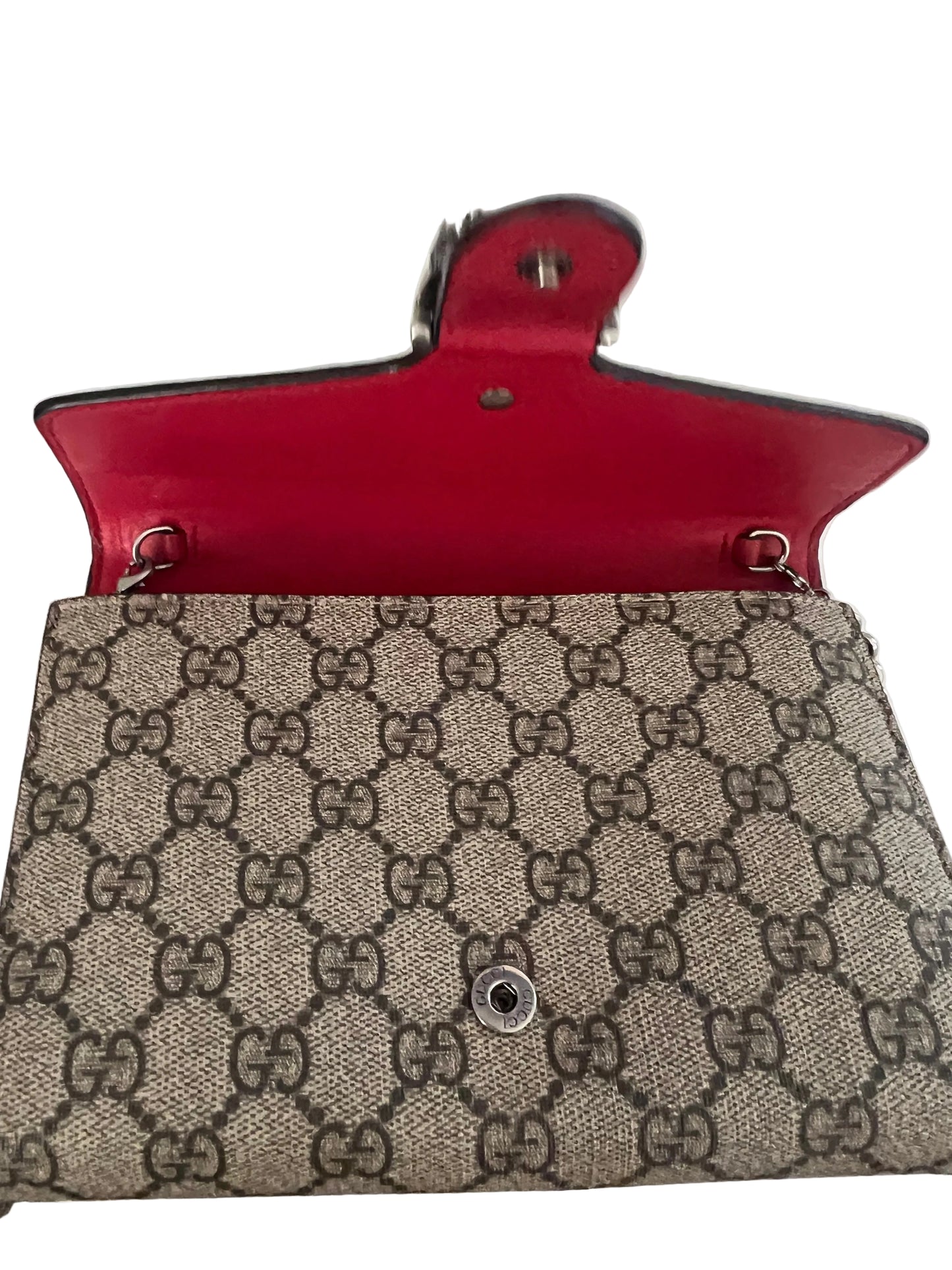Gucci Monogram Canvas Dionysus Wallet on Chain