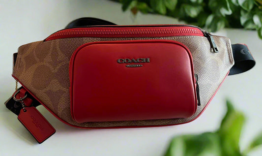 Coach Racer Red and Signature Bum Bag