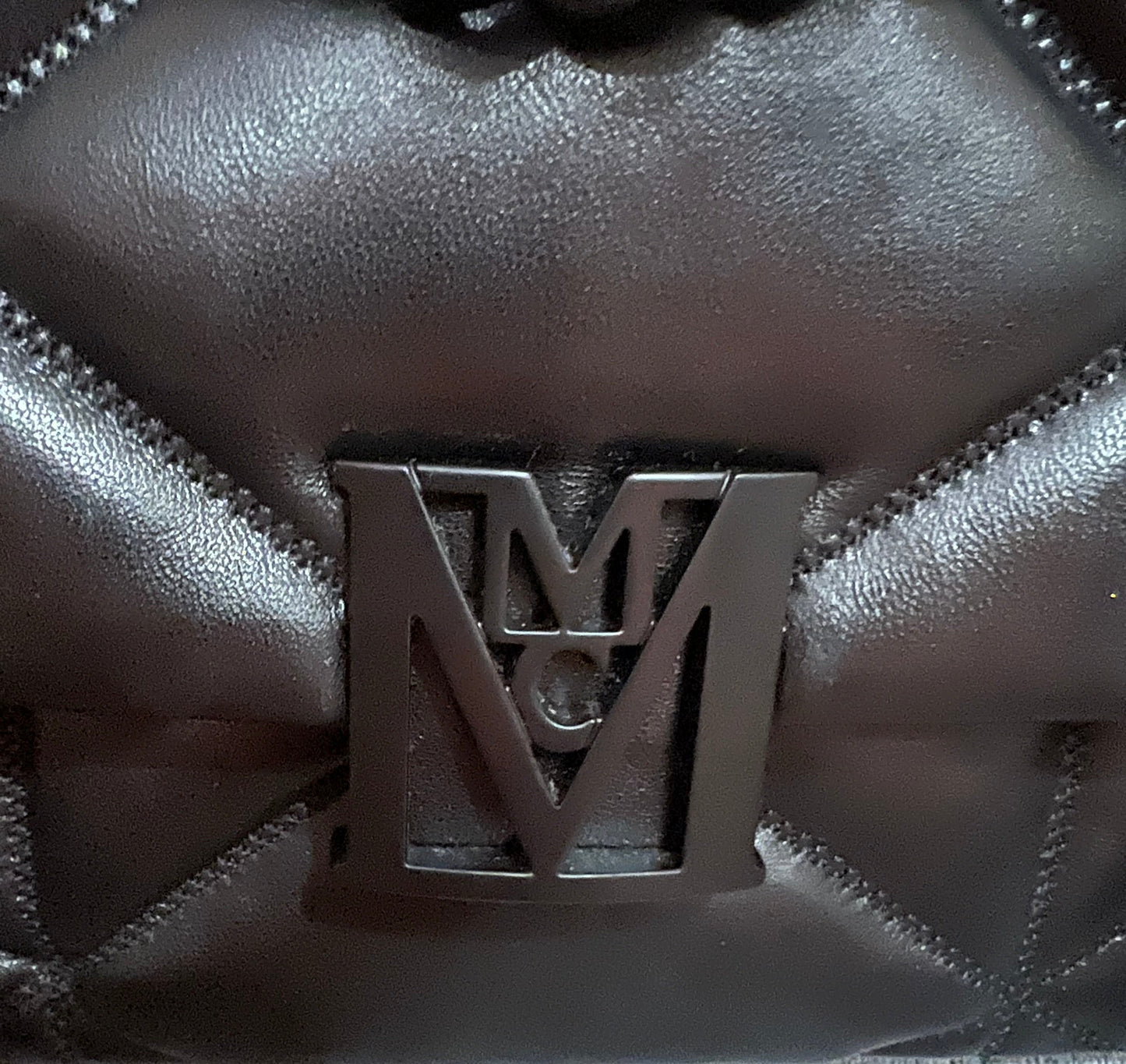 MCM Black Quilted Leather Travina -