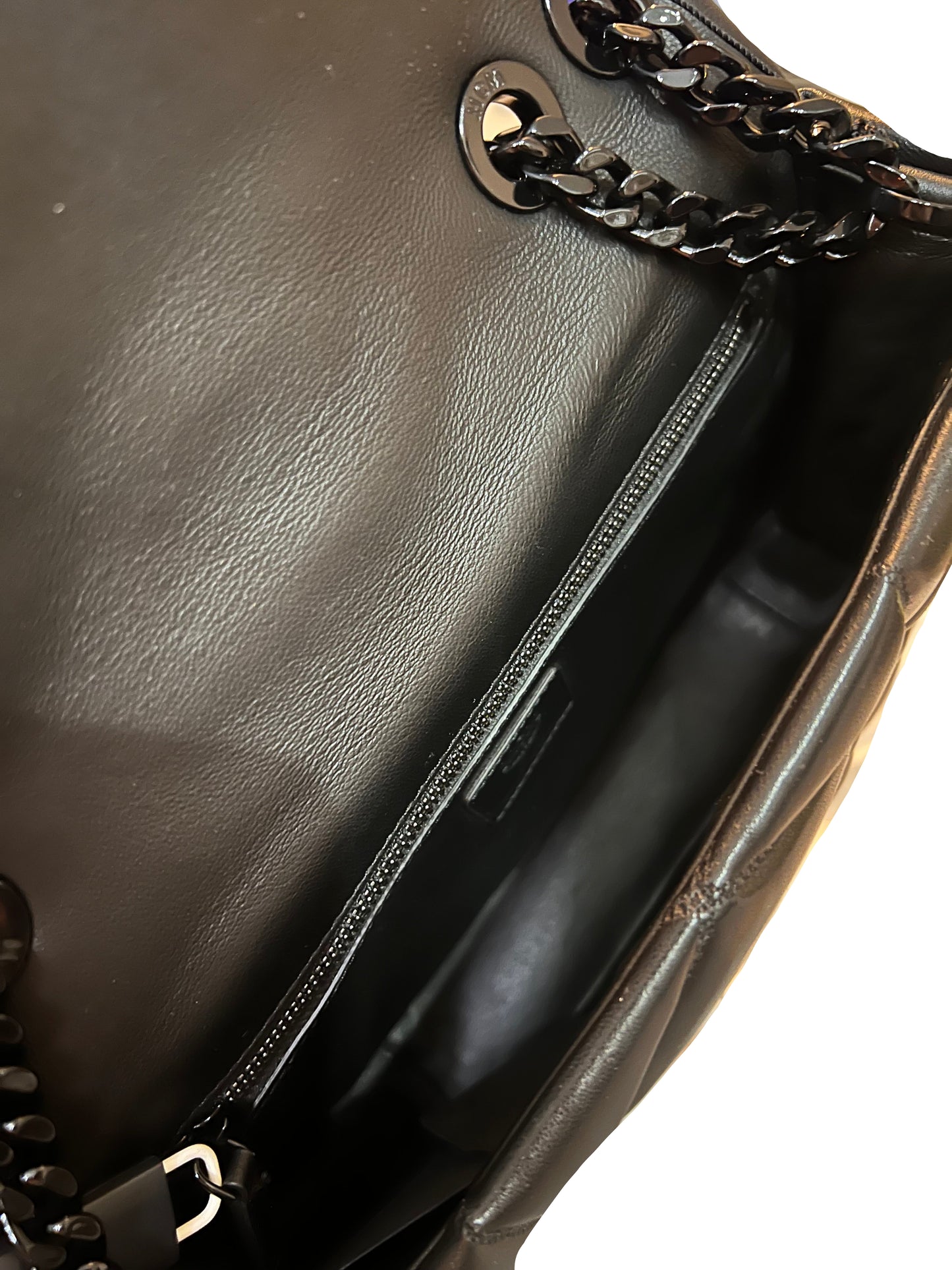 MCM Black Quilted Leather Travina -