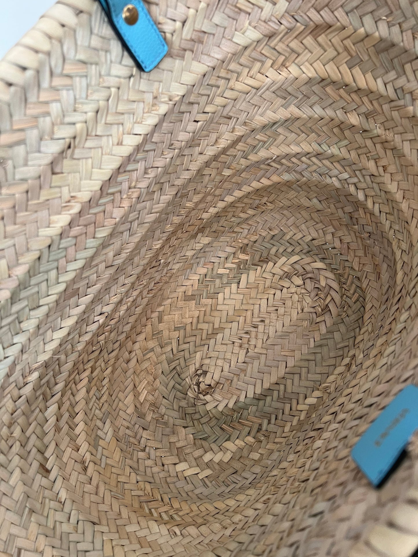 Versace Turquoise Straw Bag