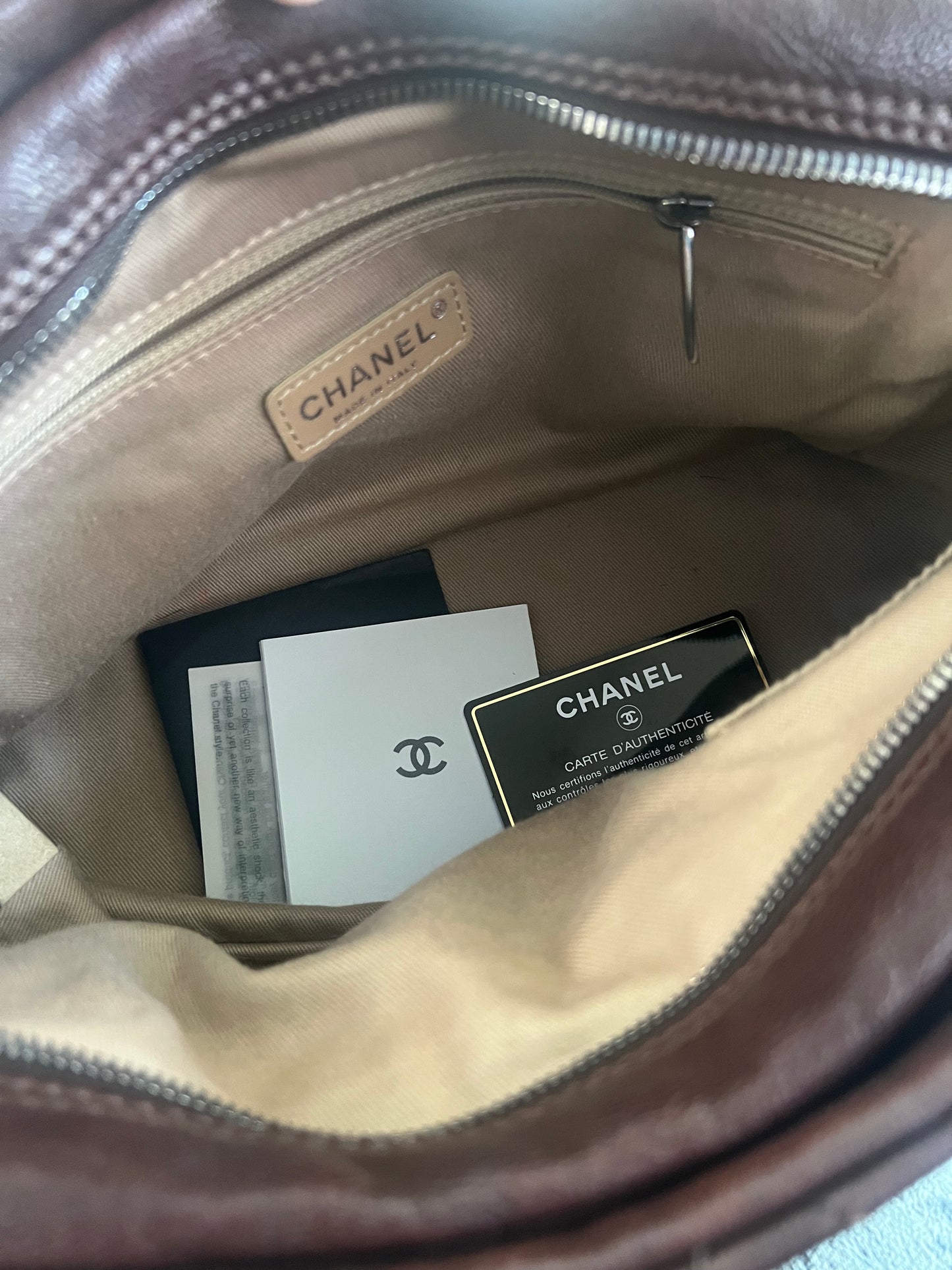 Chanel Caviarskin Dark Brown Tote