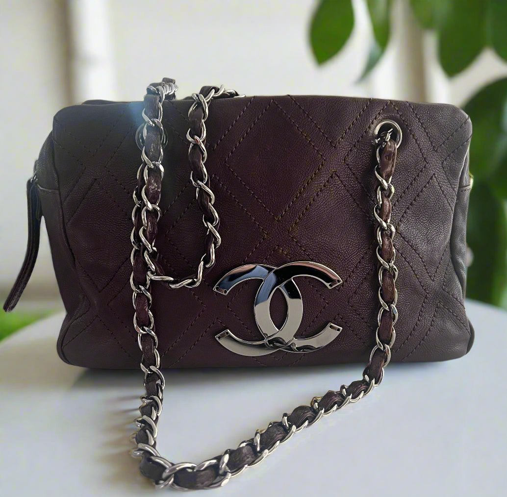 Chanel Caviarskin Dark Brown Tote