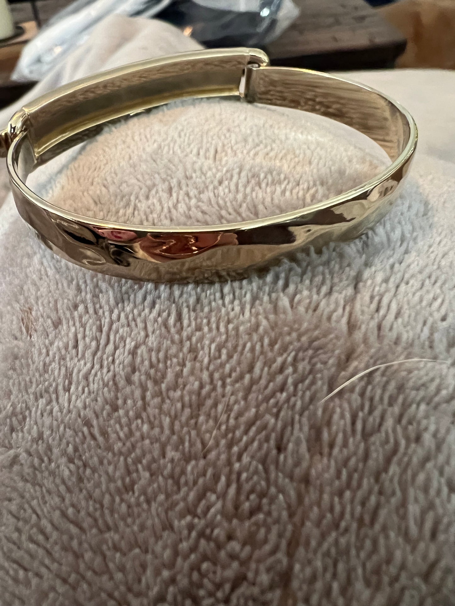 Chanel Name Plate Hinged Bracelet with Crystals