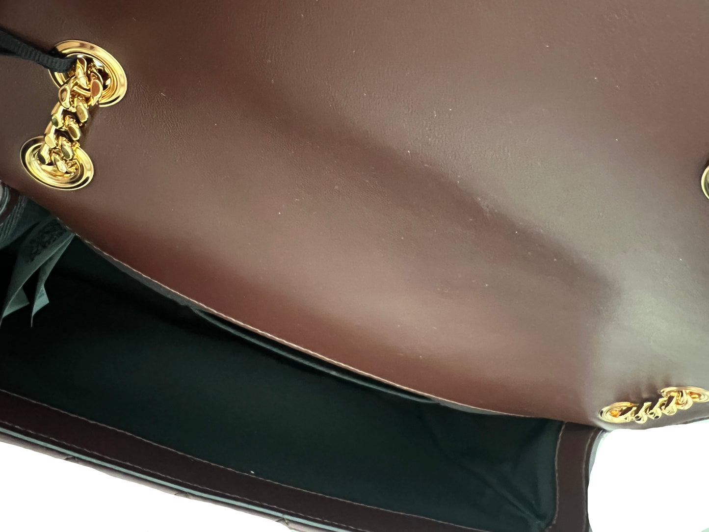 Versace Dark Brown Quilted Leather Shoulder Bag
