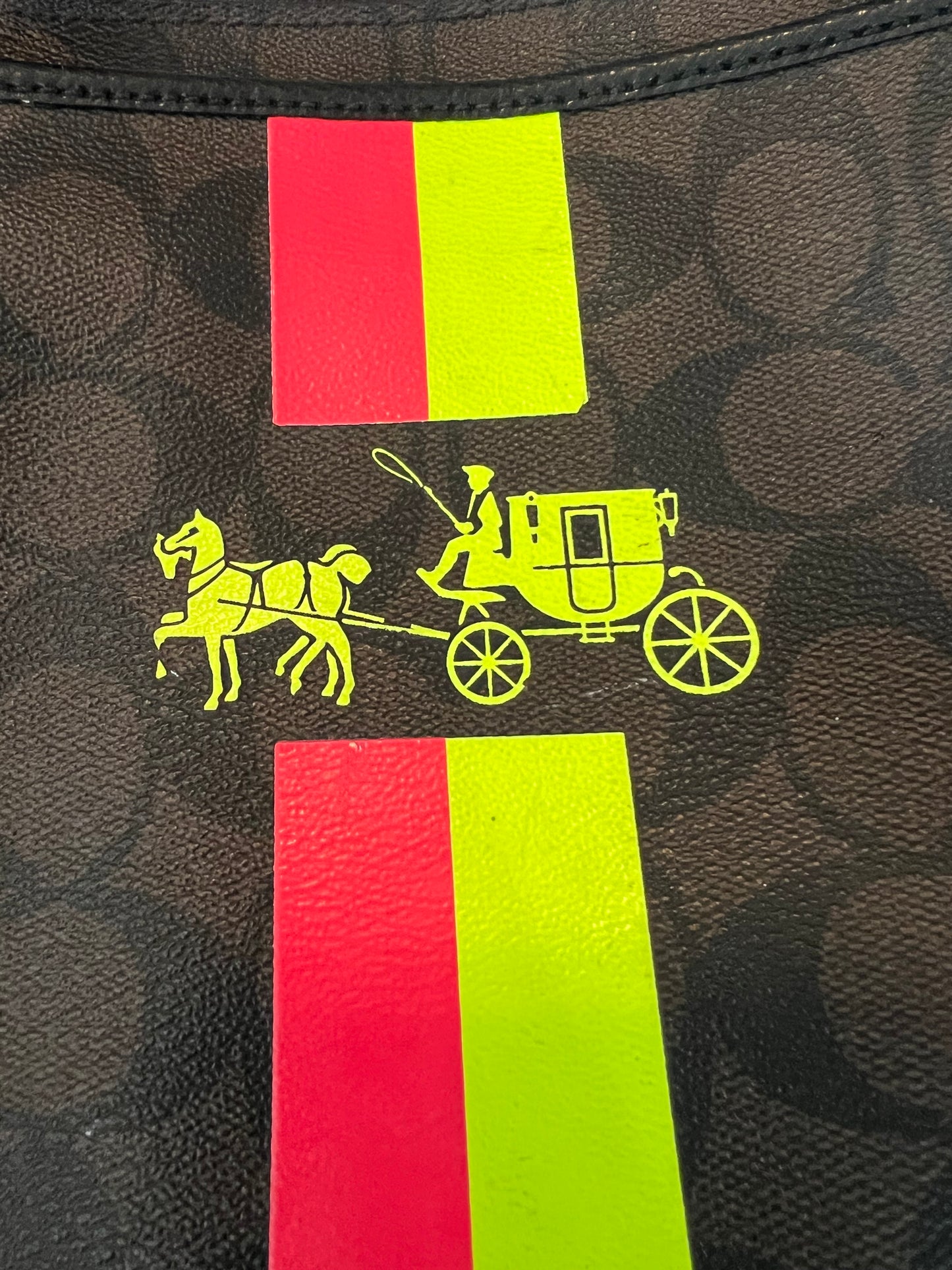 Coach Signature Neon Stripe Messenger