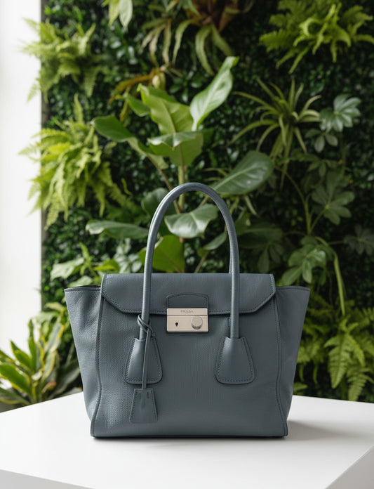 Prada Glace Calf Sound Lock Tote