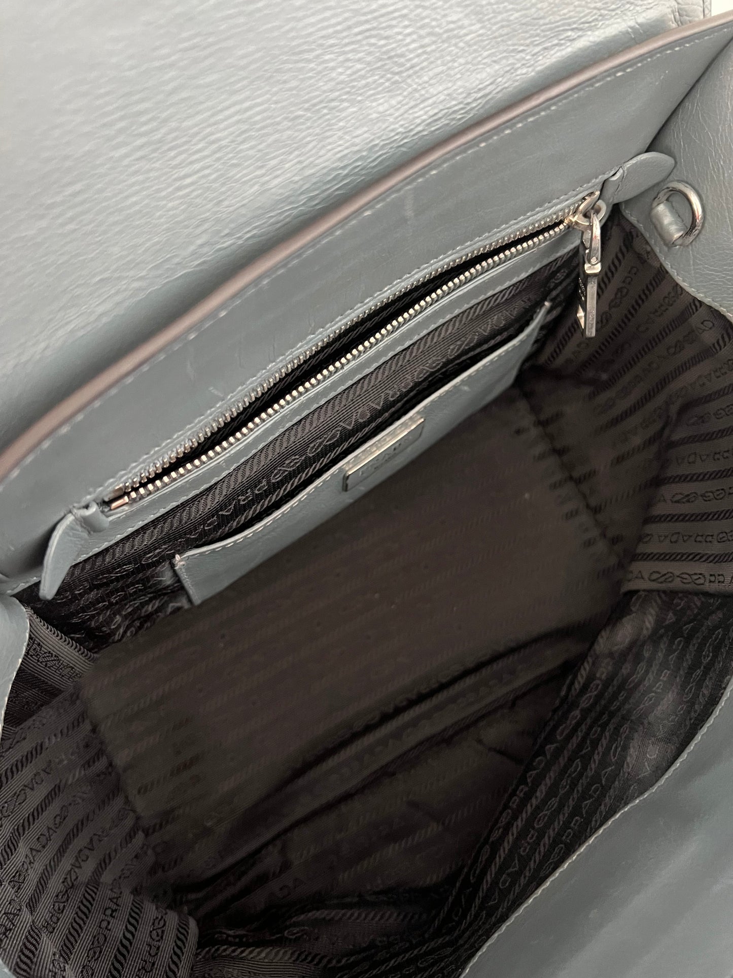Prada Glace Calf Sound Lock Tote