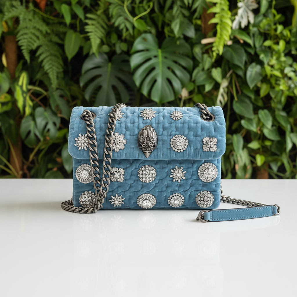 Kurt Geiger Mini Velvet Kensington Crystals
