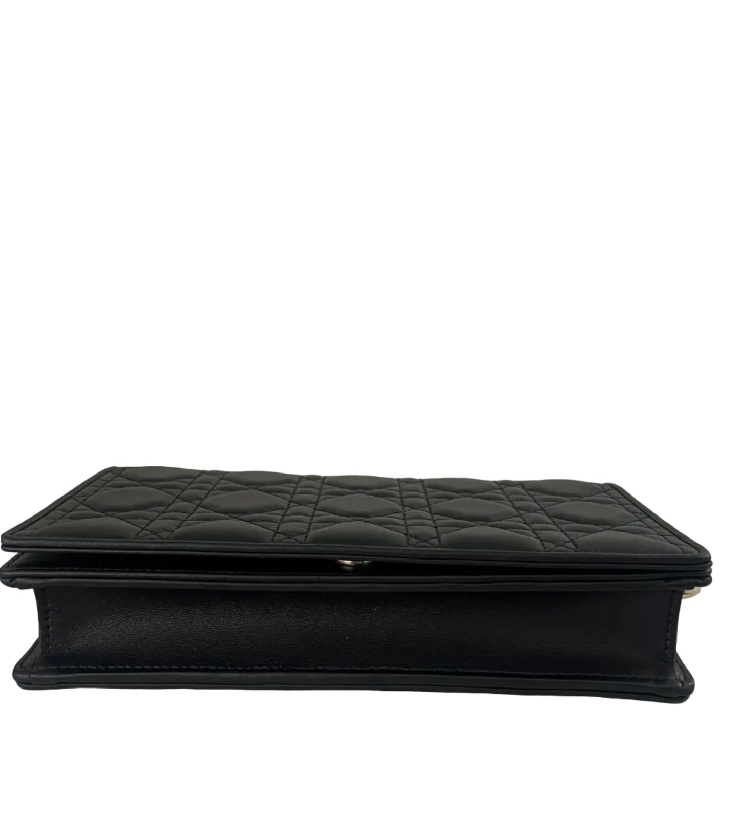 Dior Black Quilted Cannage Leather Lady Pouch