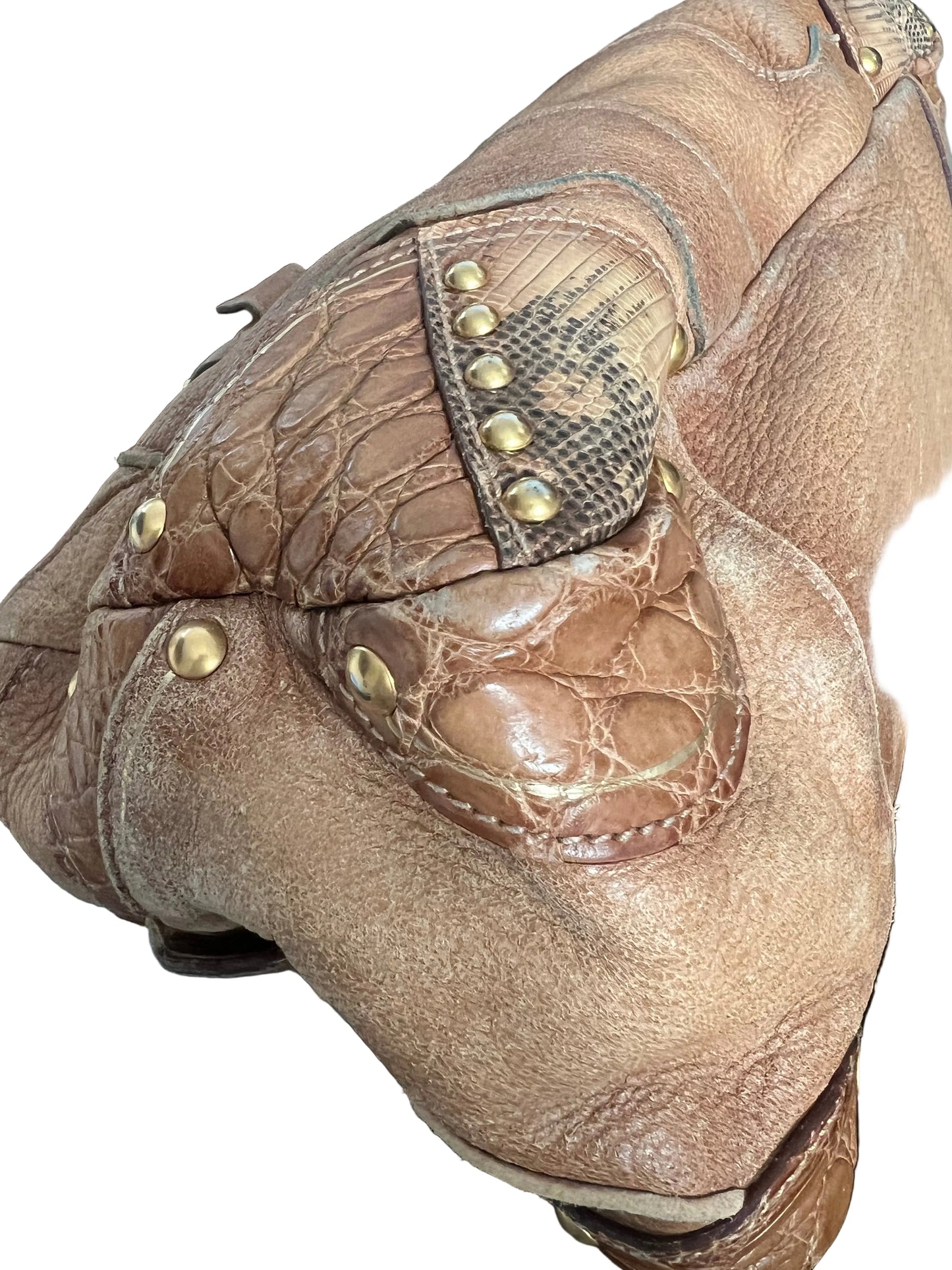 Prada Leather Bauletto Fringe Strap Satchel