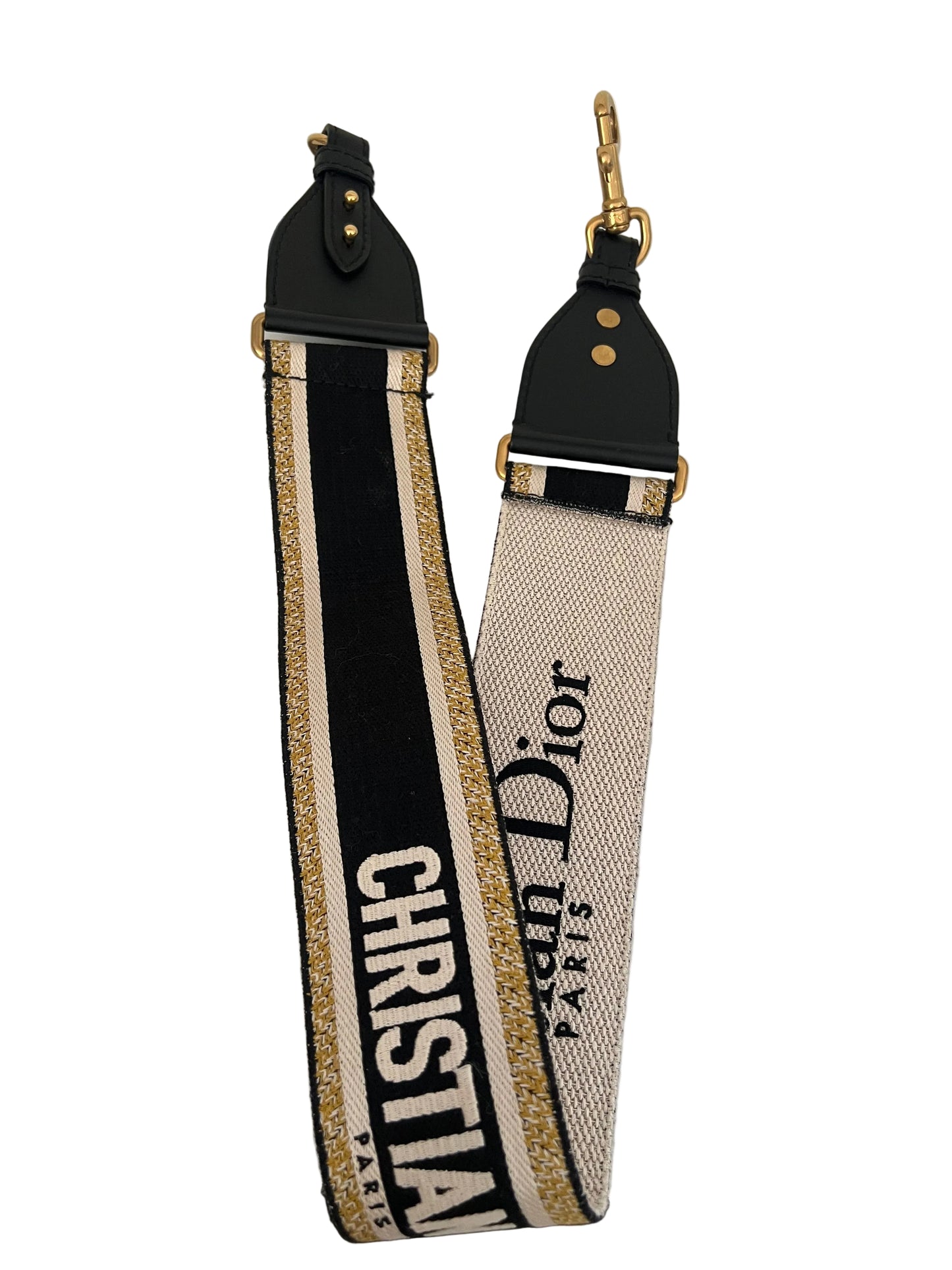 Christian Dior Adjustable Embroidered Canvas Strap