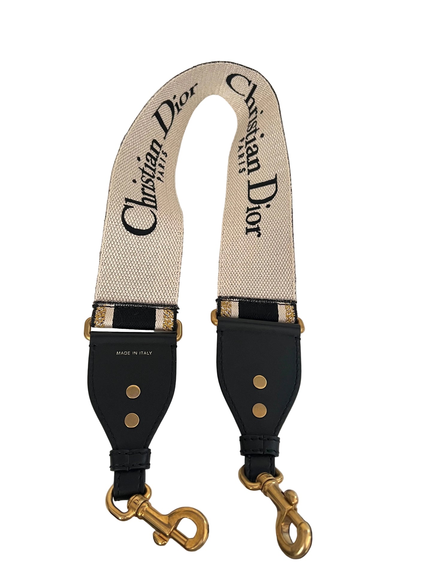 Christian Dior Adjustable Embroidered Canvas Strap