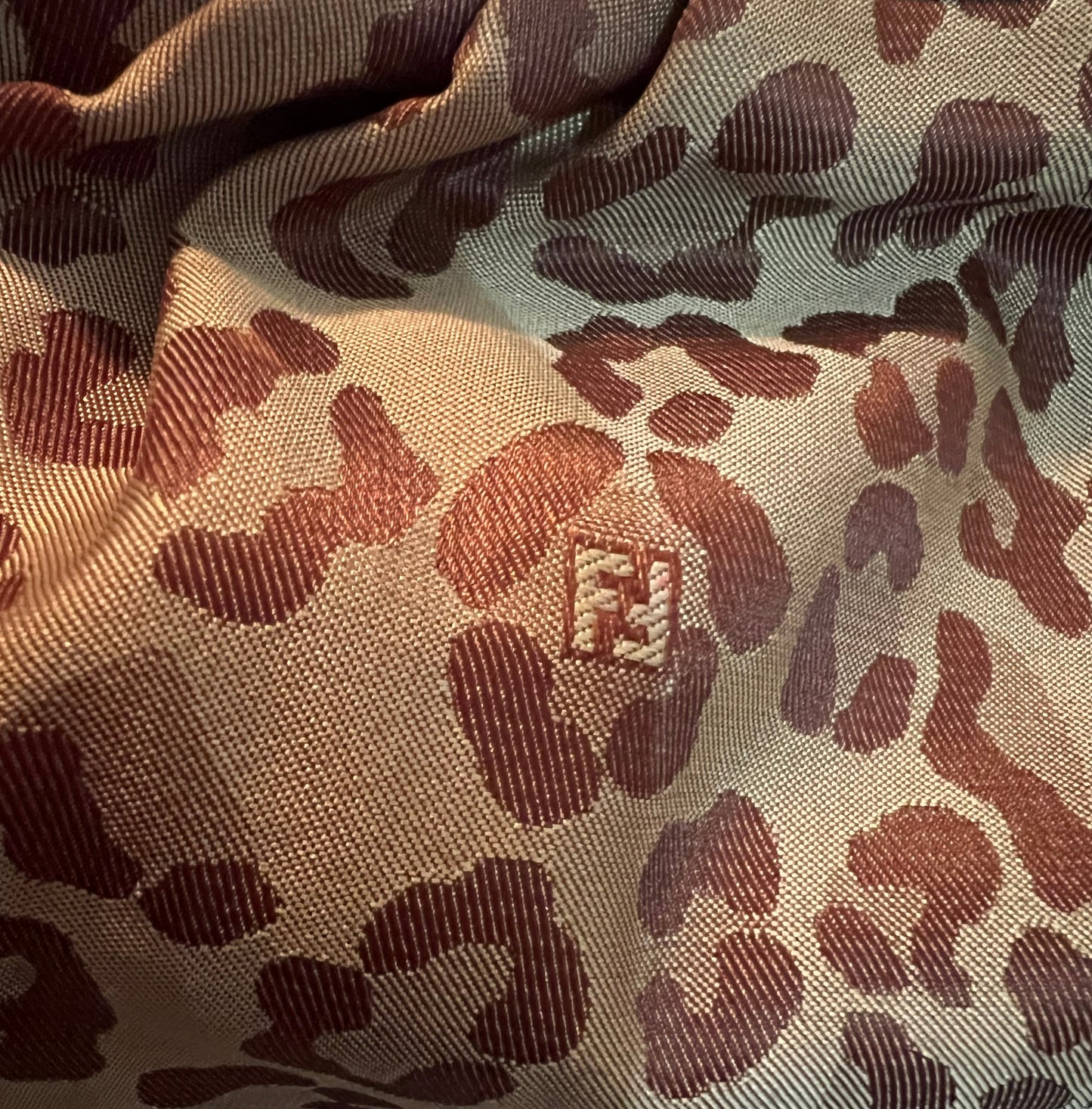 Fendi Nylon Leopard Cosmetic Pouch