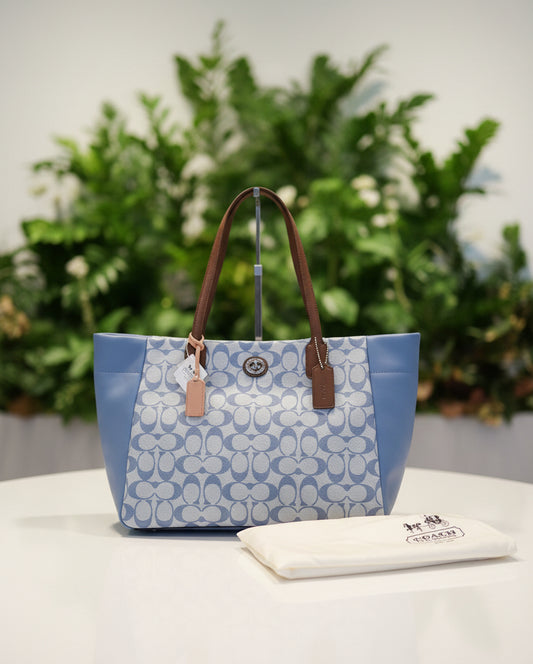 Coach Legacy Chambray Signature Jacquard Tote