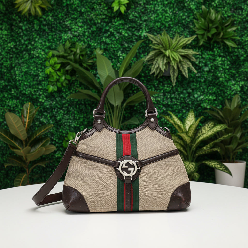 Gucci Vintage Web Reins Handbag Small