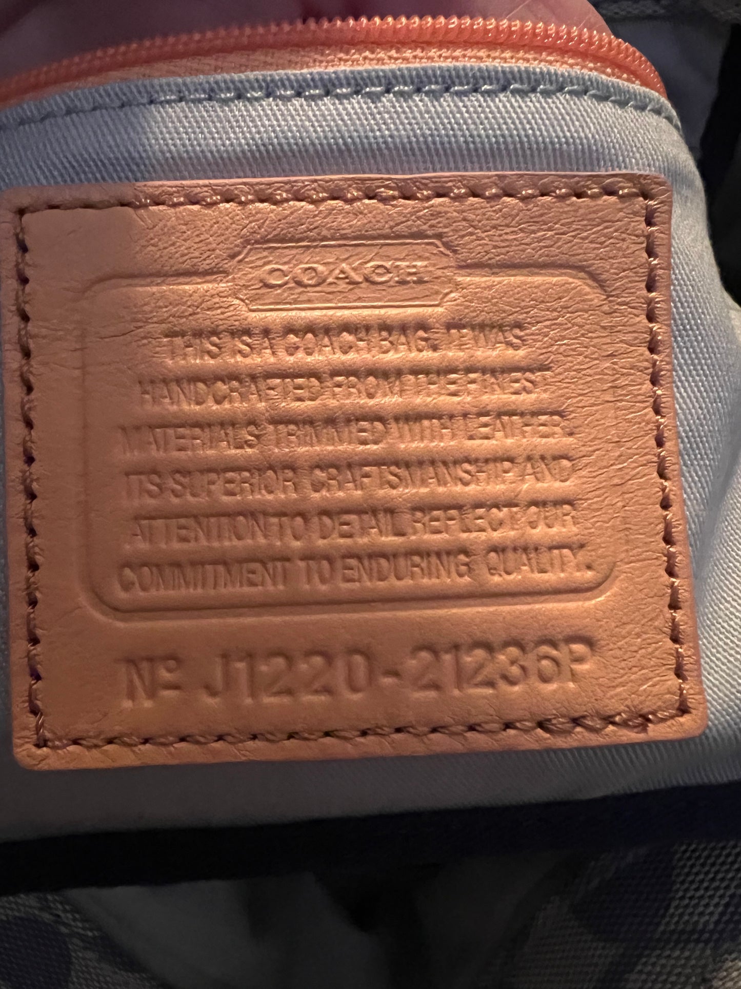 Coach Legacy Chambray Signature Jacquard Tote