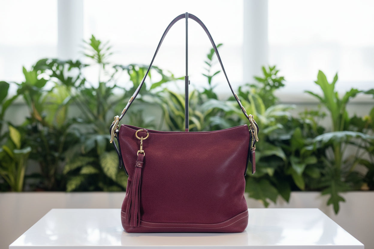 Coach Plum Suede Y2K Shoulder Bag