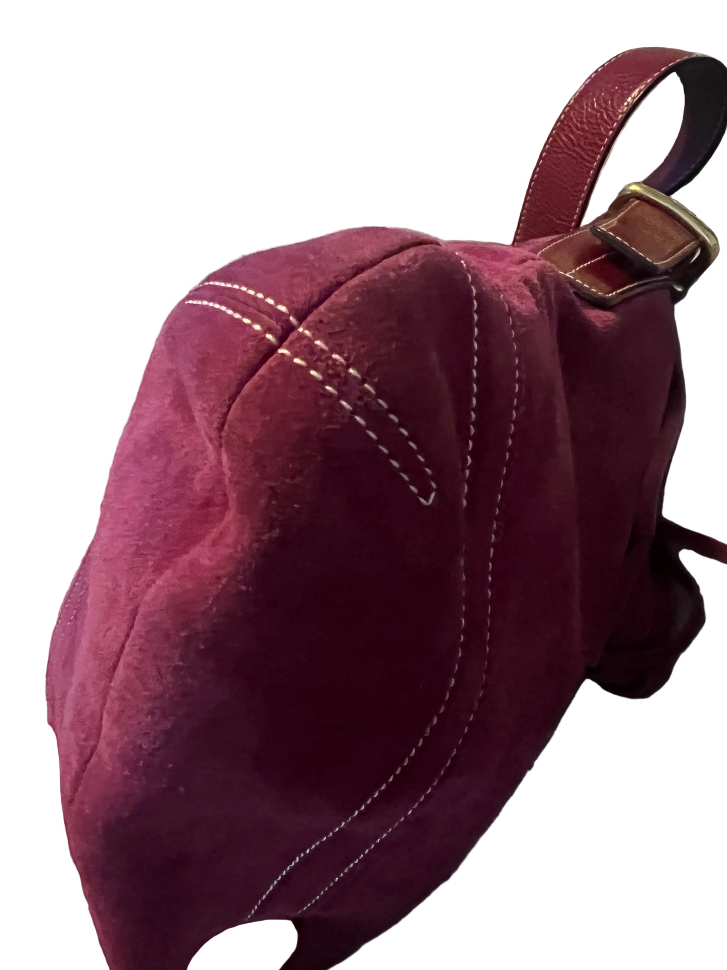 Coach Plum Suede Y2K Shoulder Bag