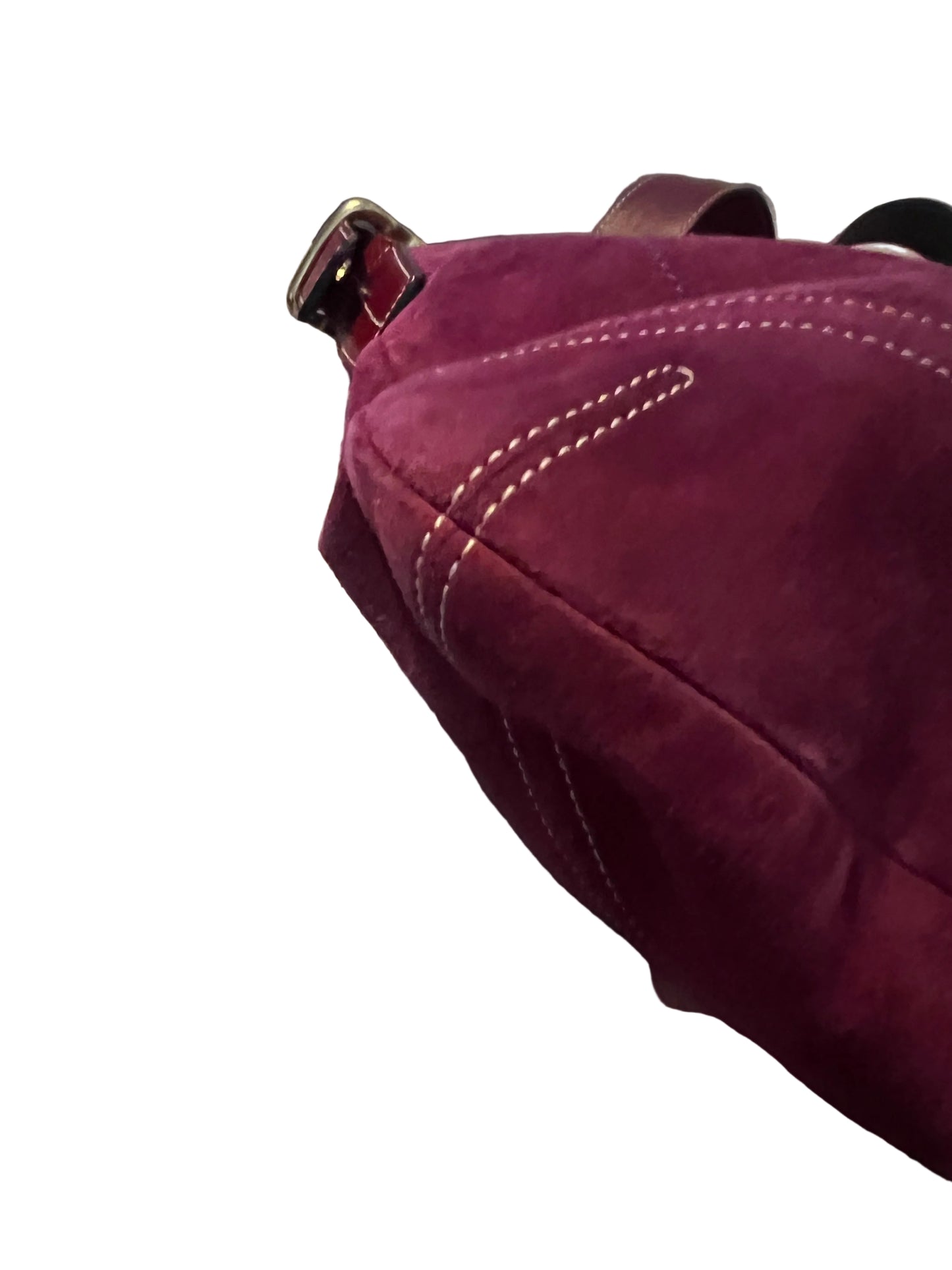 Coach Plum Suede Y2K Shoulder Bag