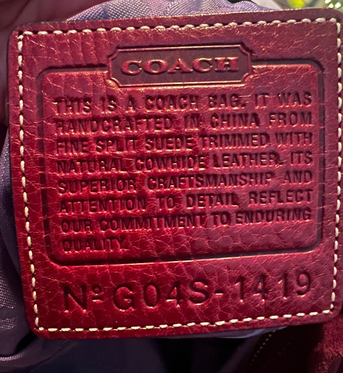 Coach Plum Suede Y2K Shoulder Bag