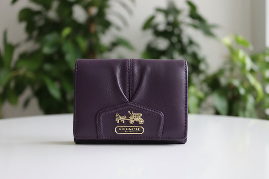 Coach Y2K Purple Ashley Leather Wallet