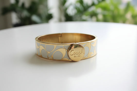 Coach Y2K Enamel Ivory Bangle