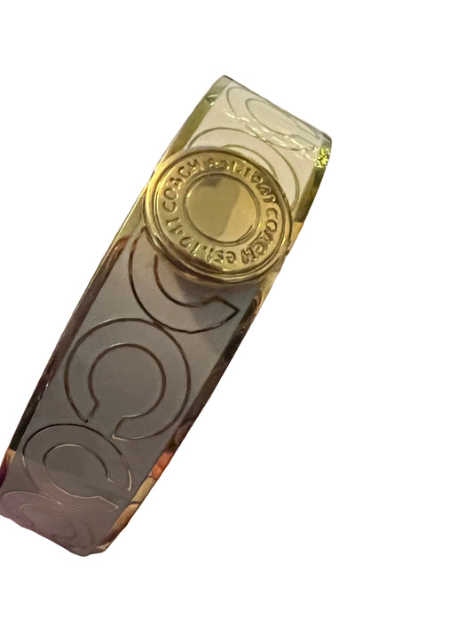 Coach Y2K Enamel Ivory Gold Bangle