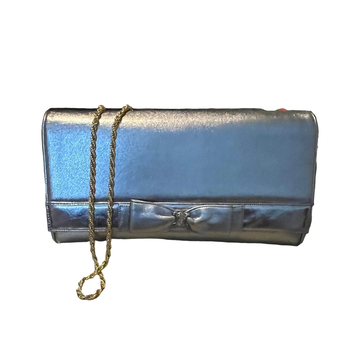 Celine Silver Vintage Leather Clutch