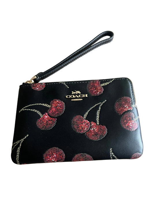 Coach Black Cherry Wristlet