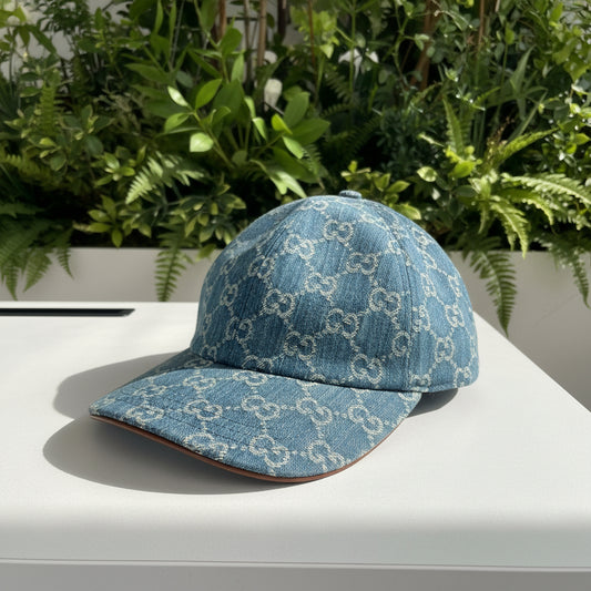 Gucci Denim Hat w/ Horsebit