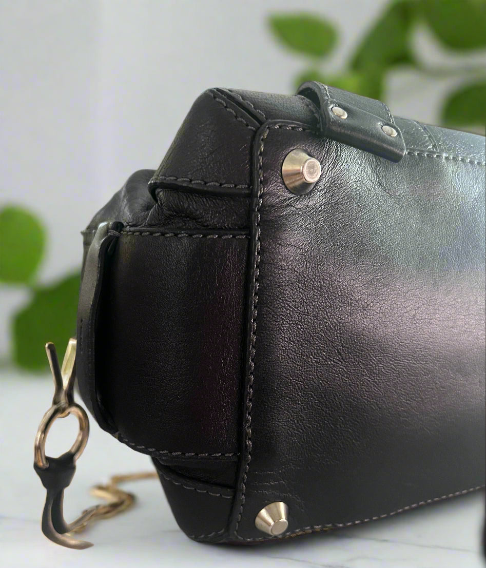 Chloe Leather Studded Patsy Satchel