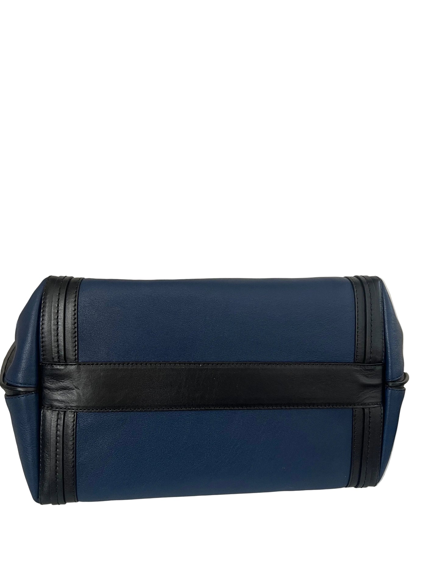 Chloe Alison Black and Navy Leather Tote