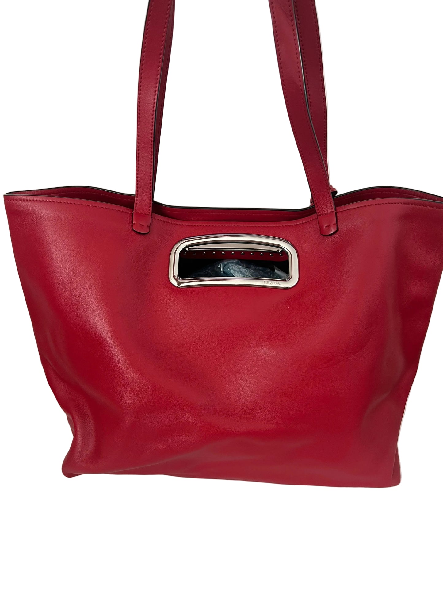 Prada Vintage Red Leather Tote