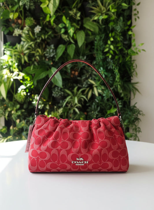 Coach Red Denim Faye